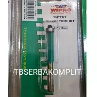 Flush Trim Bit TCT 1/4" x 10mm Wipro Mata Pisau Profile TCT 1/4 in
