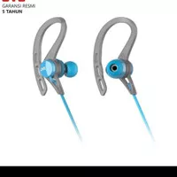 Earphone Blutooth Jvc-Ha-Ec20 Bt Blutooth With Hook Biru Original