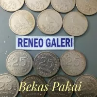 Koin Rp 25 Rupiah tahun 1971 Burung dara mahkota uang kuno Indonesia