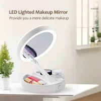 Lampu Makeup Cermin LED Lipat Mirror Rias Kaca Pembesar