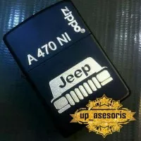 Zippo Custom Korek Api Ukir Grafir Logo JEEP