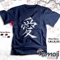Kaos Anime Aishiteru Kanji Jepang Premium Baju Tshirt Japan Hiragana