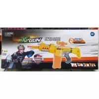 Mainan Pistol Nerf Semi Auto Soft Bullet Blaster X Gun 7002