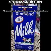 susu/cair/UHT/Diamond/1 liter/milk/full cream/kue/puding/minuman/latte
