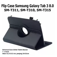Samsung Galaxy Tab 3 8.0 Rotate Leather Flip Book Cover Case Casing
