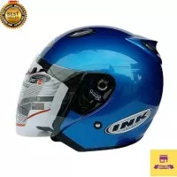 Helm BEST1 INK Centro Half Face biru SNI keren terbaru