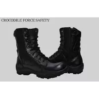 Sepatu Boots Pria PDL Safety Delta Force Full Black Kuat dan Ringan