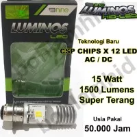 Lampu Motor LED Luminos SMASH TITAN H6 M5 T19 Putih 15W