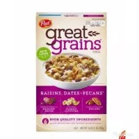 Post Great Grains Cereal Raisins date pecans Sereal
