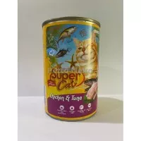 Super cat Can 400gr / Makanan basah Kucing Kaleng - CHICKEN TUNA