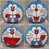 Bantal Boneka Kepala Motif Doraemon - C (MUKA KETAWA)
