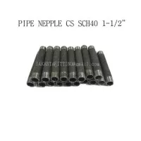 PIPE NEPPLE PIPA NIPEL BESI CS CARBON STEEL SCH40 SCH 40 1-1/2"x100mm