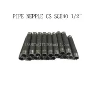 PIPE NEPPLE PIPA NIPEL BESI CS CARBON STEEL SCH40 SCH 40 1/2"X100mm