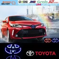 Emblem Mobil Car Logo Nyala Lampu LED TOYOTA Vios Yaris Avanza Calya