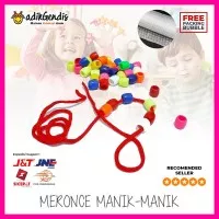 Meronce Manik - Manik Mainan Edukasi Edukatif bombik merangkai Puzzle