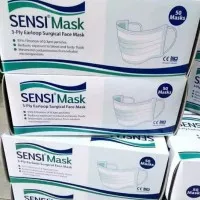 Masker Wajah Sensi 3 Ply/Sensi mask isi 50pcs