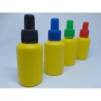 Botol Kuning HDPE Tinta Kerucut 25ml (bisa untuk cat akrilik/acrylic)