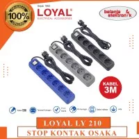 STOP KONTAK LOYAL OSAKA 6 LUBANG LY-210 KABEL 3 METER