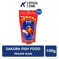 SAKURA FISH FOOD 1 MM Pelet-Pellet-Makanan Ikan Hias Koki-dll 100 gram