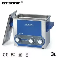 GTSONIC Ultrasonic Cleaner Bath 3L Power Adjustable 30-100W ,