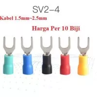 SKUN Terminal Socket Soket KABEL Y SV 2-4 screw press terminal