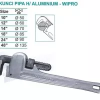 Kunci Pipa Handle Aluminium Size 18 Inch - Wipro