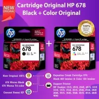 PAKET Cartridge HP 678 Black CZ107AA Color CZ108AA Tinta 1515 2515