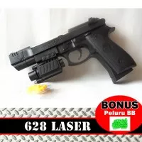 Mainan pistol spring kokang Desert eagle LASER - DESERT 628 LASER