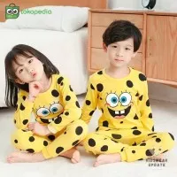 piyama anak spongebob 1-6 tahun / Baju tidur cewek cowok berkualitas