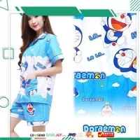 ScndvStore Piyama Hp Dewasa Doraemon Awan Katun Jepang - Fit XL