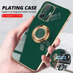 Sarung Kamera Pelapis Tahan Guncangan, Pelindung Silikon Dudukan Cincin Magnet Mobil untuk Xiaomi Mi 11 T Pro Xiomi Xaomi 11 T 11TPro Mi11T