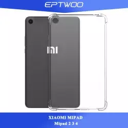 EPTWOO Pelindung Belakang Silikon TPU, Sarung HP Bening Anti Syok untuk Xiaomi Mipad 2 3 4