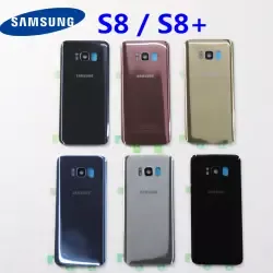 SAMSUNG Back BatteryCover For Samsung Galaxy S8 G950 SM-G950F G950FD S8 Plus S8+ G955 SM-G955F G955FD Back Rear Glass Case
