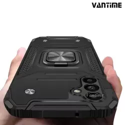 Vantime for Samsung Galaxy A04s Case Stand Metallic Ring Kickstand Shockproof Armor Camera Protector Heavy Duty Military Grade Casing