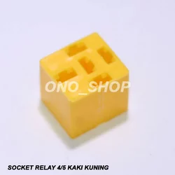 Socket Relay 4/5 Kaki Kuning