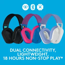 HEADSET GAMING BLUETOOTH LOGITECH G435 WIRELESS HEADPHONE ULTRA-LIGHT