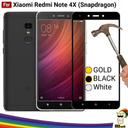 Tempered glass Full layar Redmi Note 4X, Cruve, Edge, 2,5D / Warna, Color, Colour, Full Layar / Anti Gores Kaca, Screen Protector, Anti Gores, Gorila Glass Xiaomi Redmi Note 4X