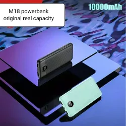 Powerbank mofit M18 10000mAh tipis LCD fast charging 2.4A Real Capacity powerbank slim original