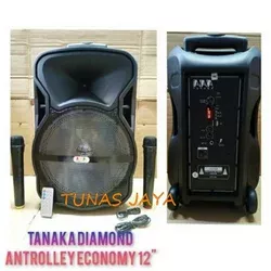 Speaker Aktif Portable Tanaka Diamond Antrolley Economy 12 inch Speaker Tanaka 12 inch