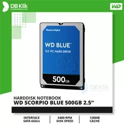 Harddisk Notebook WD Blue Scorpio 500GB SATA 2.5 Inch