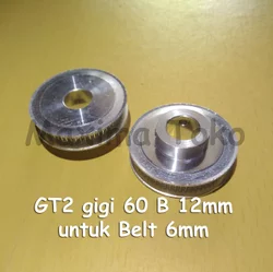 Timing Pulley GT2 60 Teeth Bore 12mm 2GT