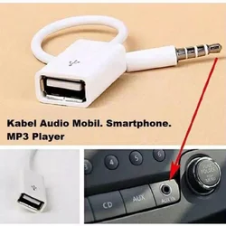 Kabel Audio OTG Male Aux to USB Cable conector jack 3.5mm