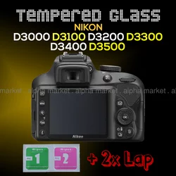 Tempered Glass anti gores LCD Screen Protector Protect Guard Cover Kamera Camera Nikon DSLR D3000 D3100 D3200 D3300 D3400 D3500 D 3000 3100 3200 3300