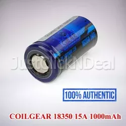 Baterai 18350 Coil Gear 15A 1000mAh Authentic Original Oten