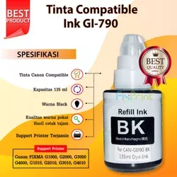 Tinta Refill Anti UV Canon GI-790 GI790 Pengganti Original Cartridge CA91 CA92 CA-91 CA-92 Printer G1000 G1010 G2000 G2010 G3000 G3010 G4000 G4010