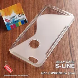 Soft Jelly Case Apple iPhone 6 Plus 6s Plus Softcase Gel Silicon Silikon Kondom Casing Cover Sarung warna Clear Transparan Bening
