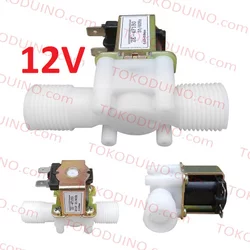 12V WATER ELECTRIC SOLENOID VALVE 12V NC INLET OUTLET 1/2 KRAN KERAN ELEKTRIK