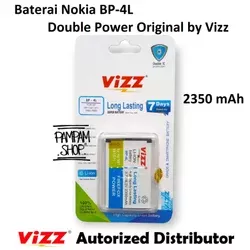 Baterai Vizz Original Double Power Nokia BP-4L BP4L 6650 6760 6790 E6-00 N97 N800 N810 Internet Tablet Batre Batrai Battery Ori Dual