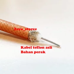 RG-142 Kabel Teflon Perak Asli Inner Tunggal Double lapisan RG142 RG58 Double Shielding Sildit rg58 dua lapisan