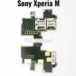 Flexible PCB Connector Single SIM Card & MMC Micro SD Card Sony Xperia M - C1904 C 1905 - Flexible Fleksibel Papan Konektor